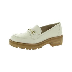 NWT SAM EDELMAN Womens Ivory 1 Platform Bar Tully  Leather Heeled Loafers 6 M